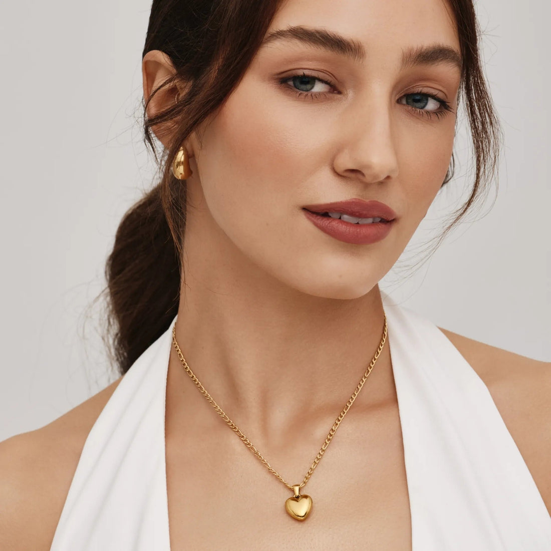 Necklace with Puffy Heart Pendant