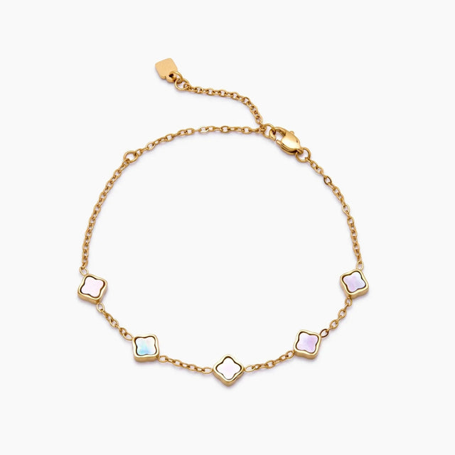 Mini Clover Bracelet with Pearl