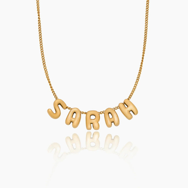 Bubble Personalized Name Necklace