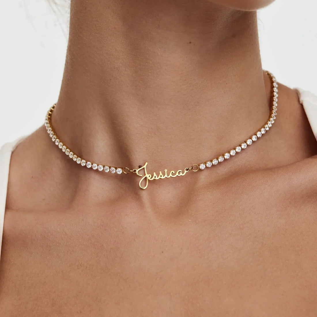 Signature Tennis-Style Name Necklace