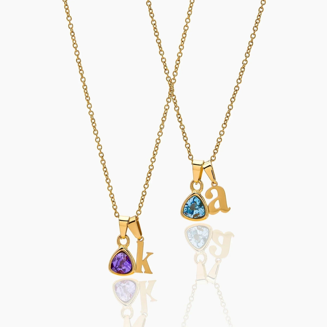 By Heart Initial and Birthstone Necklace