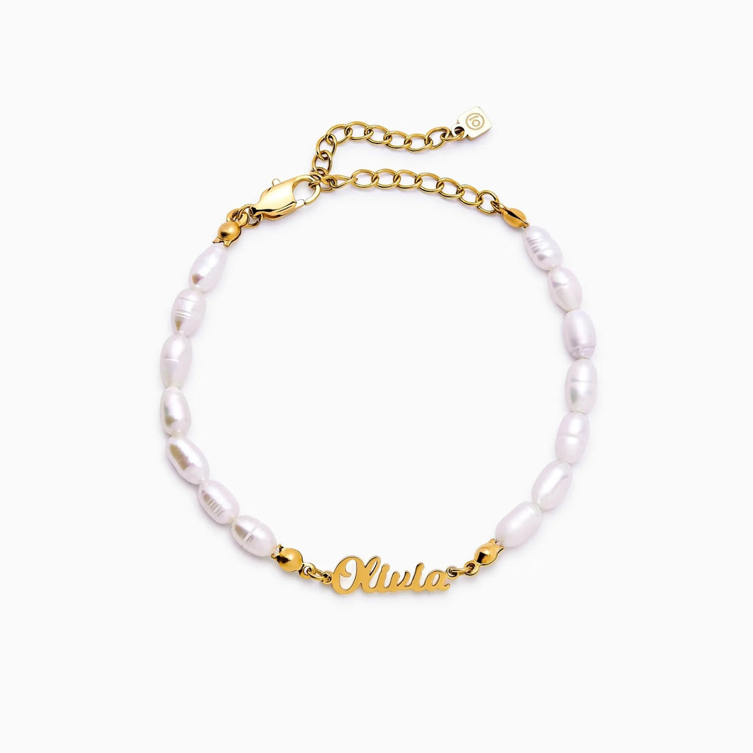 Name Bracelet with Freshwater Pearls