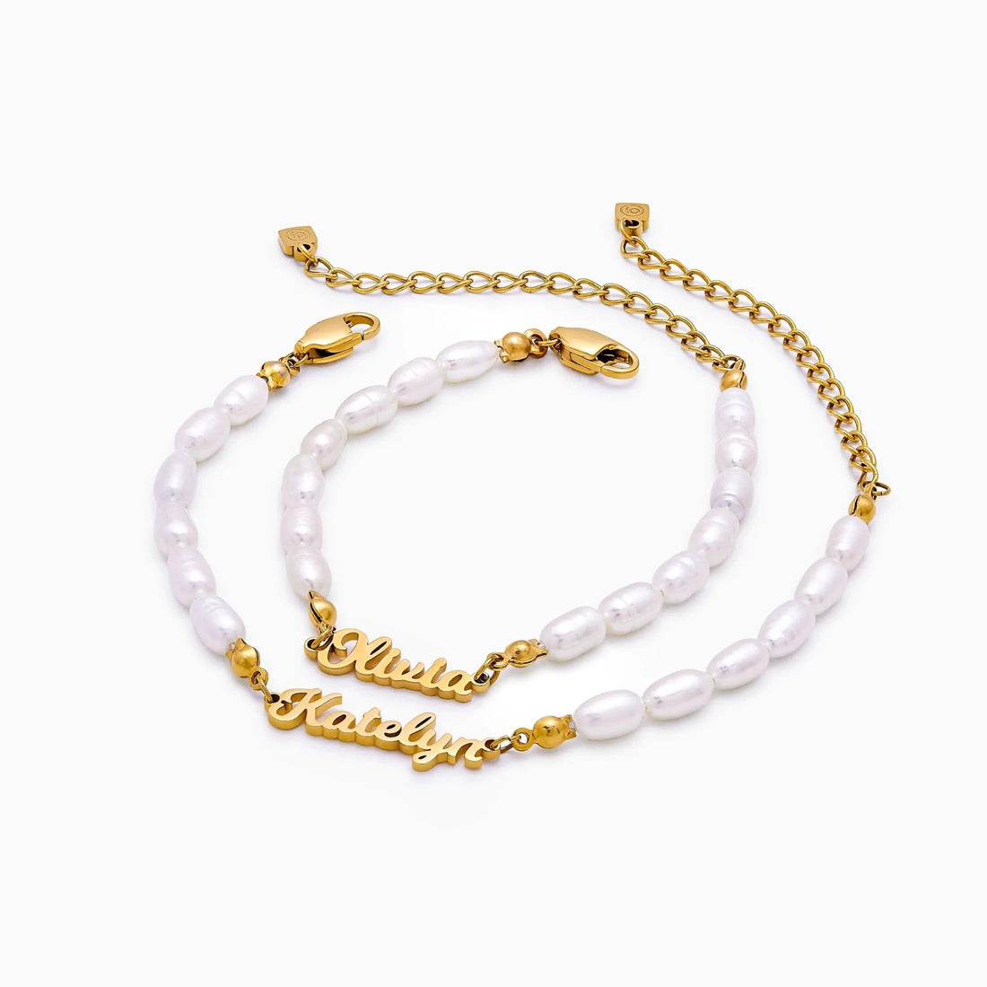 Name Bracelet with Freshwater Pearls