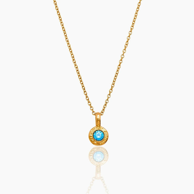 Necklace with Crushed Birthstone Pendant
