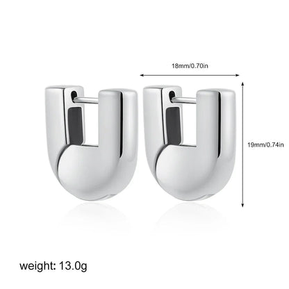 U-Shape Huggie Earrings