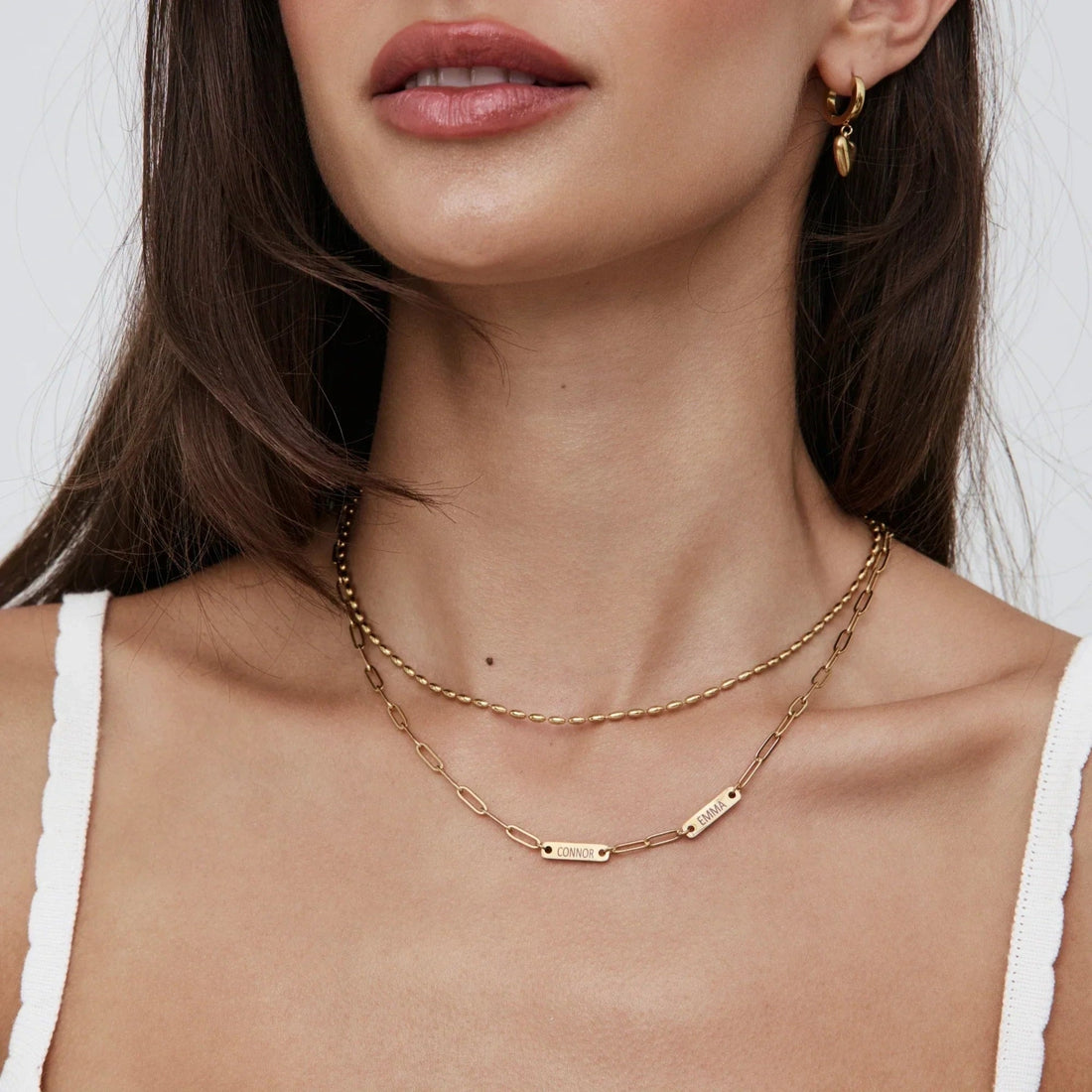 Paperclip Multiple Name Necklace